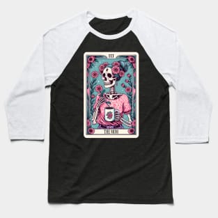 The Mom Tarot Card Skeleton Mothers Day Witch Mom Skull Mama Baseball T-Shirt